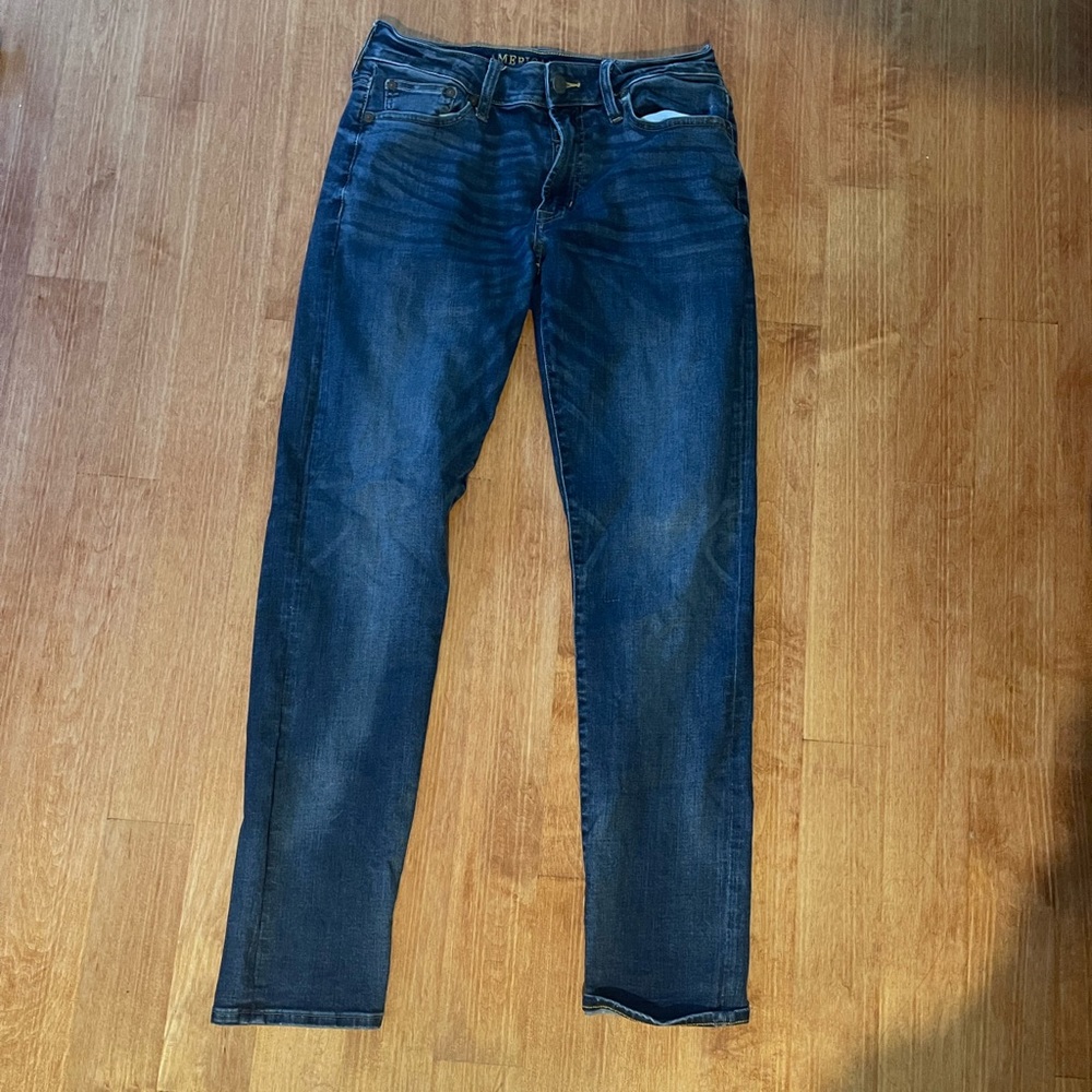 30x32 American Eagle Slim Flex Navy Jeans